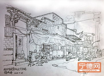 老街入畫卷 《百城搜珍圖》創作組來寧寫生活動紀實